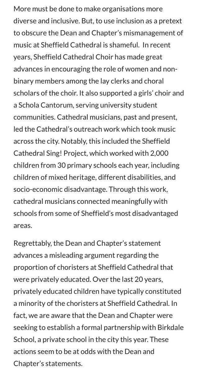 SaveShefChoir's tweet photo. Our statement, by former musicians of @sheffcath. https://t.co/YZ5zWCGlA4