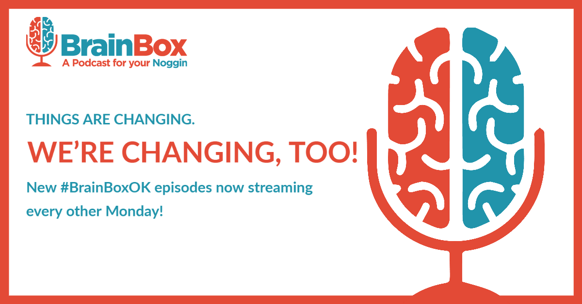OKHumanities's tweet photo. Did you hear? We are now expanding #BrainBoxOK to include two podcast episodes a month. Tune in every other Monday as we explore how the humanities inform our understanding of current events and the human experience.
https://t.co/Ae47XWoxIh https://t.co/qxQUf1shzY