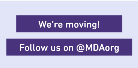 Our Twitter account is moving! Want to stay up to date with the latest from MDA? Be sure to follow <a href="/MDAorg/">Muscular Dystrophy Association</a>  for ongoing updates.