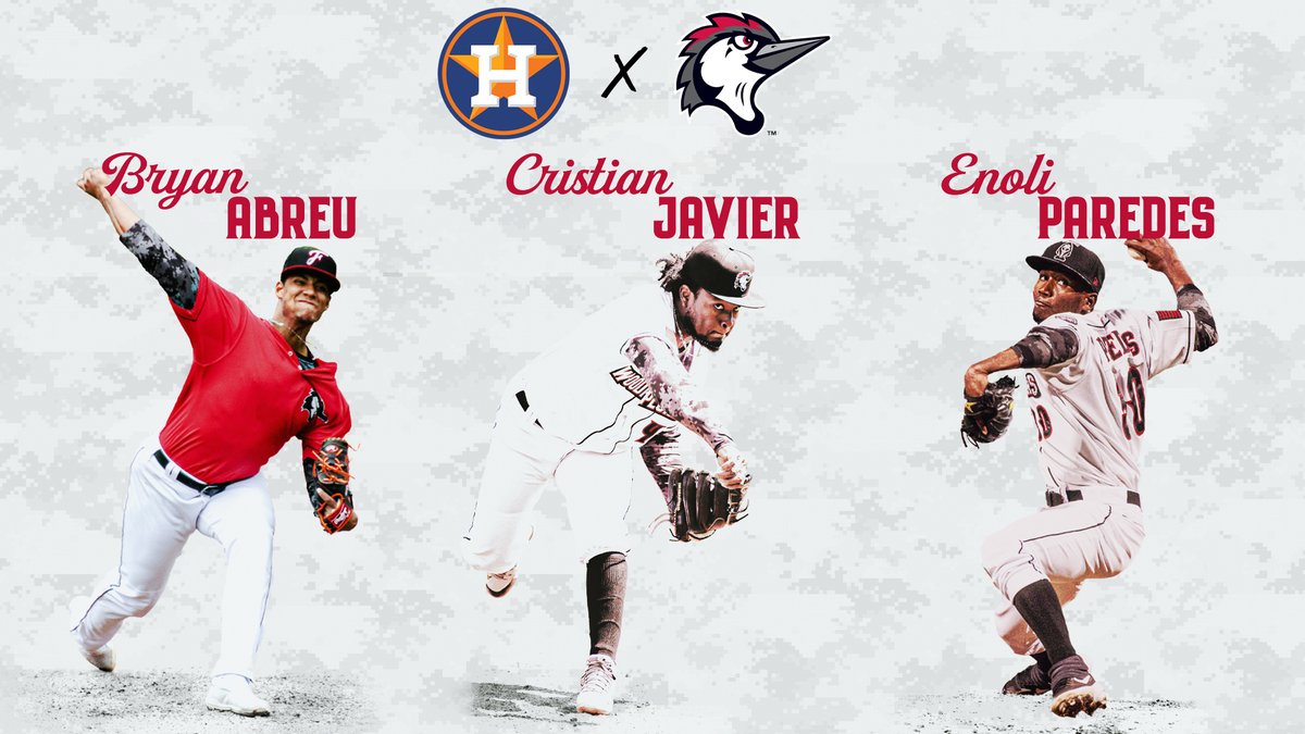 WoodpeckersNC's tweet photo. ABREU. 🔥 JAVIER. 🔥 PAREDES. 🔥

Three former @WoodpeckersNC hurlers are present on the Houston @Astros #OpeningDay roster. Righties Bryan Abreu, Cristian Javier, and Enoli Paredes are among 15 pitchers on the squad list ahead of Friday's opener.

Read: https://t.co/nZ9zhXnHOR https://t.co/RcBz3Yy5UI