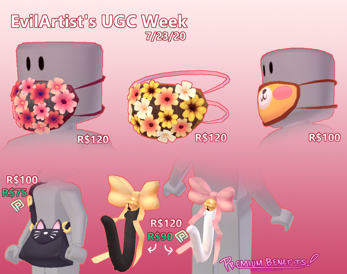 Evilartist On Twitter Finally Some New Ugc D I Hope You Enjoy This Weeks Items 1 From Last Week Send Me Some Cute Outfits You Make From These New Items Robloxugc Robloxdev - roblox dev outfits