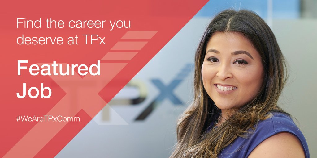 TPxComm's tweet photo. #JoinTPx as a Solutions Architect II. The role will be responsible for providing high quality solution driven sales support for all TPx products.
Interested? Learn more and apply today: https://t.co/YTcqoWmSAP https://t.co/uGkuDlYg6S