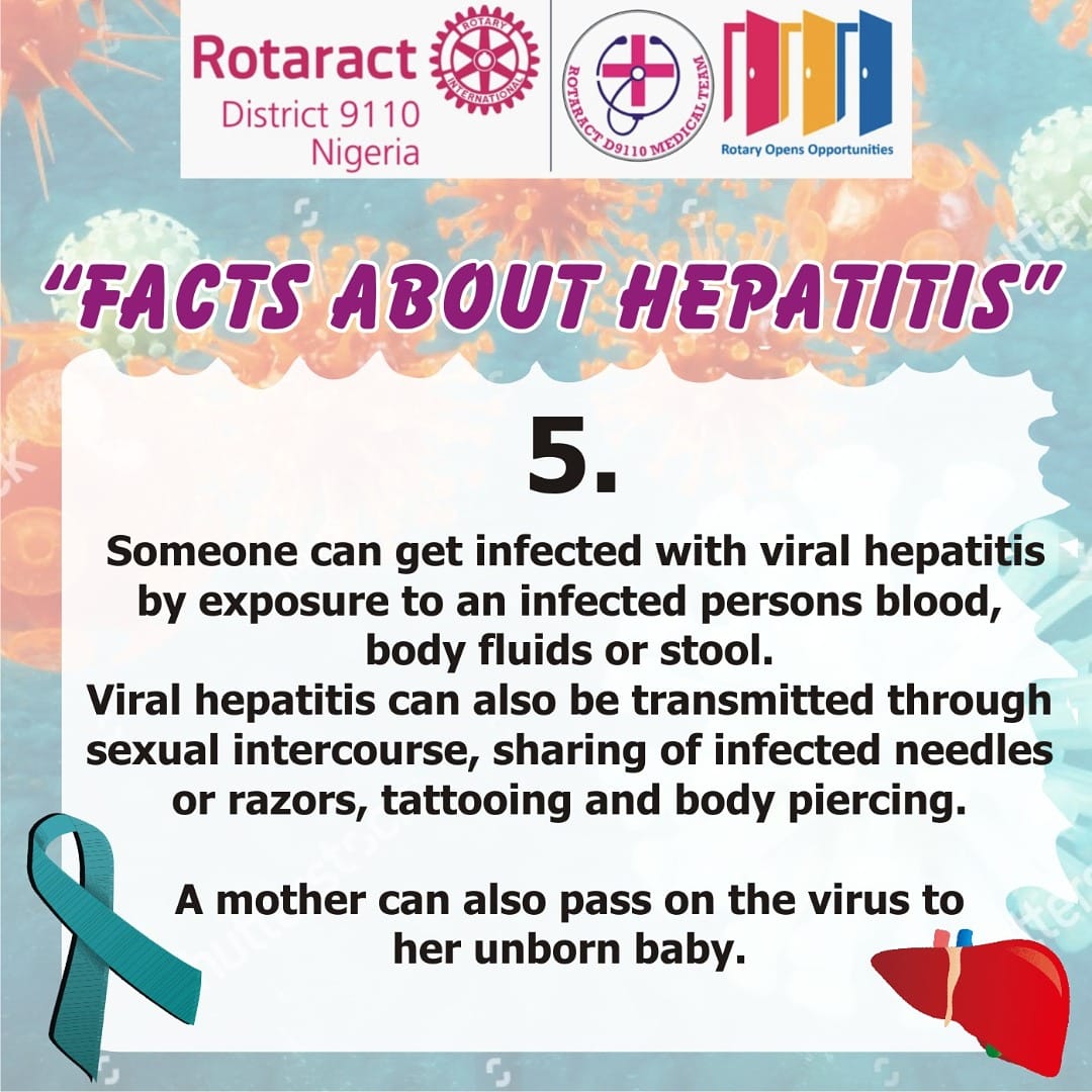 medicalsRD9110's tweet photo. Do you know that viral hepatitis can be transmitted via sexual intercourse as well as other means?
Have you been vaccinated?
Medical team @RotaractD9110ng
#Rotary #rotaract #zerohepatitis #humanity https://t.co/zxiVy3whME