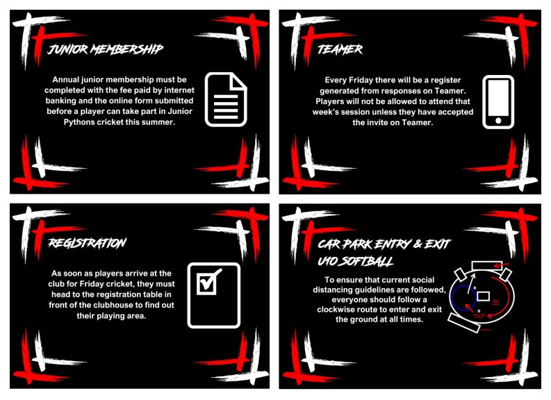juniorpythons's tweet photo. Check out the precautions in place for the first night of @PenicuikCC junior cricket tomorrow! 

✅ Sanitising &amp; Hygiene
✅ Track &amp; Trace
✅ Social Distancing

We ask that all parents and players please read before they arrive!

#thepythonsareback 🐍🐍🏏🏏 https://t.co/1PbJzE5PgV