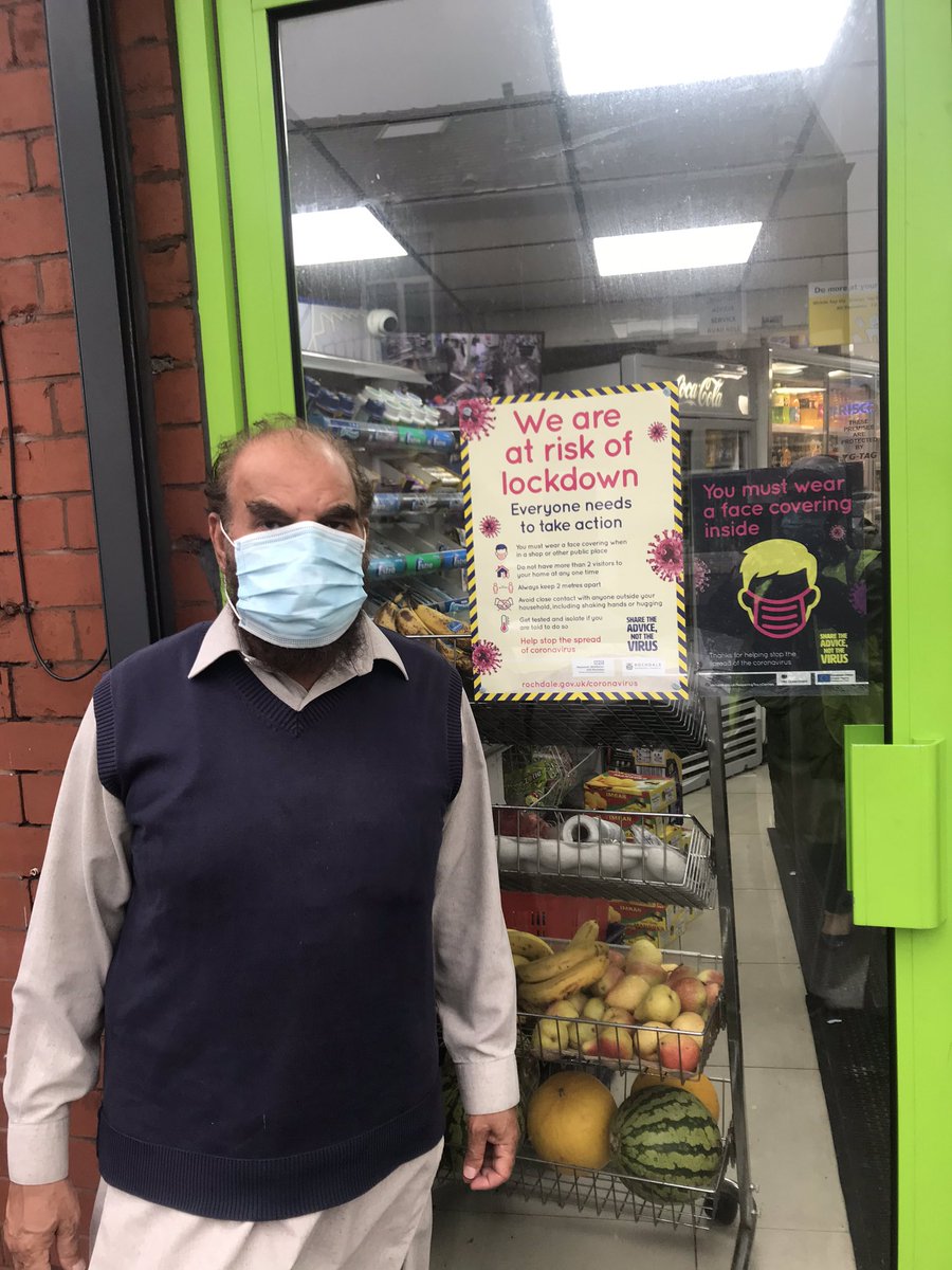 Community engagement and awareness evening in Milkstone &amp; Deeplish area - Door to Door, promoting Covid advice to local residents and delivering PPE...well done volunteers and thank you to local council and officers