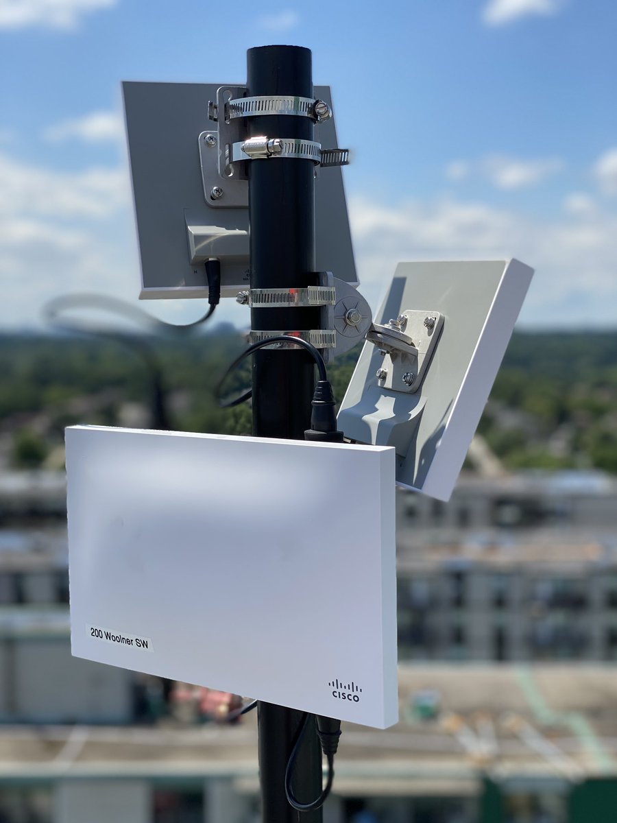 waynecuervo's tweet photo. A passion project of months, and many partners now coming online. #digitalcanopy rooftop install completed on our first site. Community WiFi. #TOinnovate @CiscoCanada @meraki https://t.co/CYOtTjgcn4