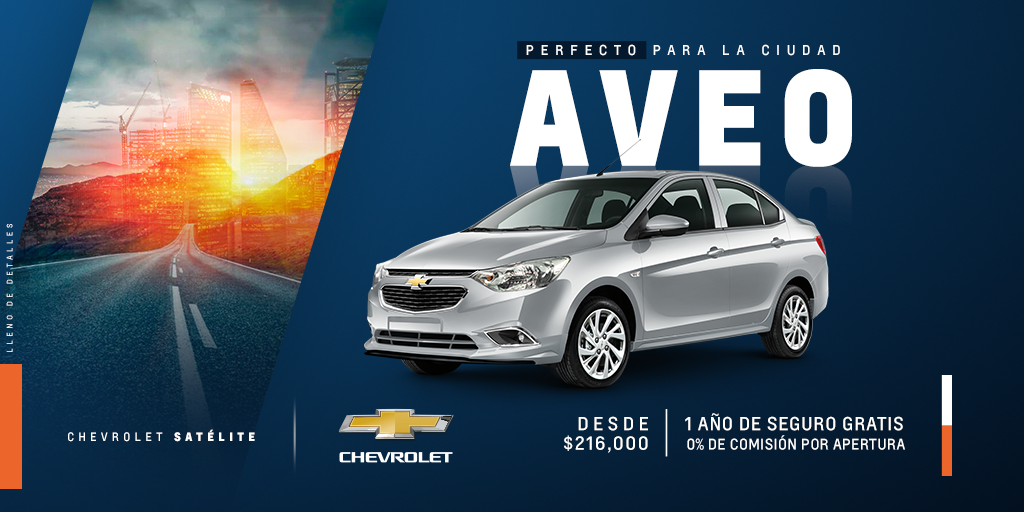 GMSatelite's tweet photo. Llévate y estrena tu #Aveo2020 😎
✅ Sin Comisión por Apertura
🤩 1 Año de Seguro Gratis.

Visítanos en https://t.co/aA67WjmnDR
#Chevrolet #Satélite #IsmoMotors https://t.co/ZhW5ISRE0W