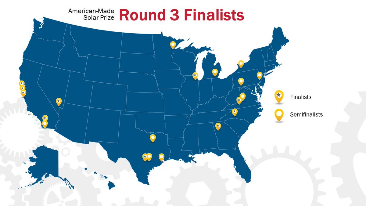 Congrats, Solar Prize Round 3 finalists! These 10 teams recently won $100K for their #solar technologies that were deemed to be impactful on the #AmericanSolar industry. Plus, they’ll compete in the final phase of competition. Learn about the winning tech: bit.ly/3fITr0s