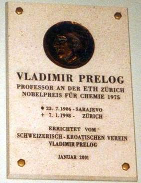 Memorial plaque at the ETH in Zuerich.