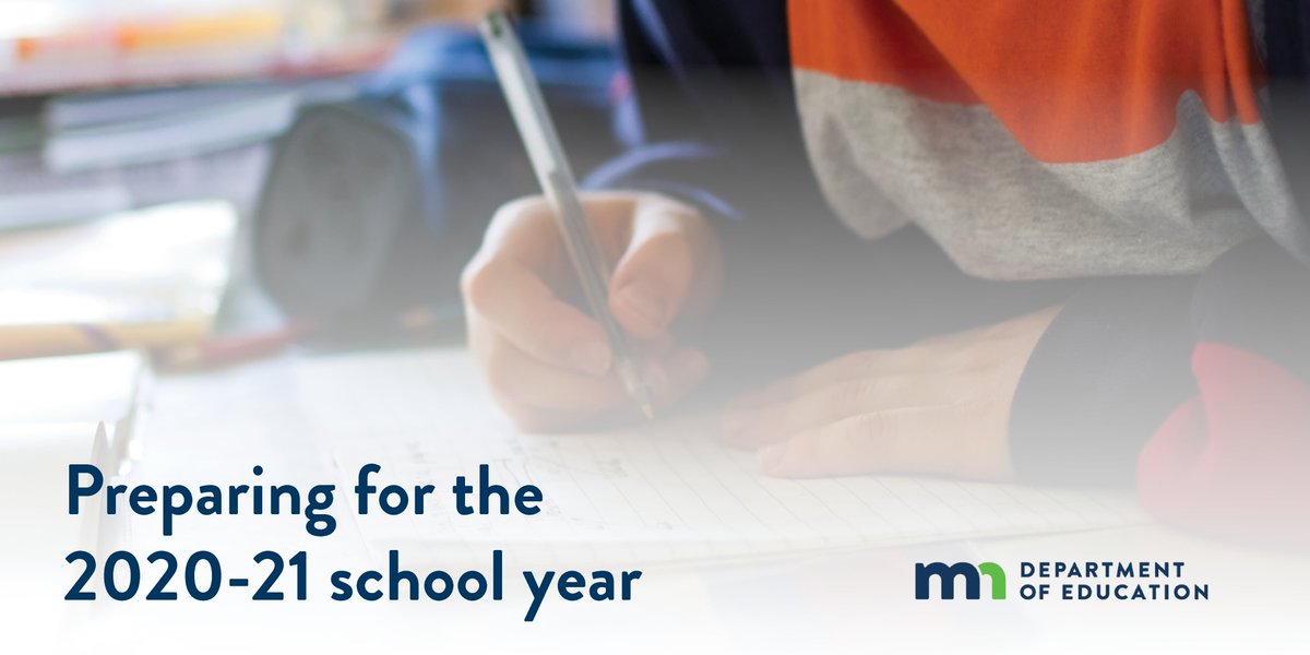 MnDeptEd's tweet image. On July 30, MDE and @GovTimWalz will share Minnesota’s strategy to educate students and keep communities healthy during the 2020-21 school year. We’re grateful for his leadership and the partnership with @mnhealth as we work to support our students, educators and families.