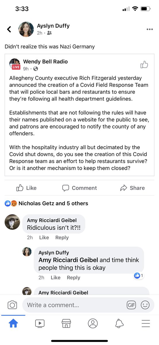 AlcohoIic's tweet photo. girls from high school really do like comparing a pandemic to nazi Germany bc they can’t go to their favorite bars with brad https://t.co/H76LAK2I3h