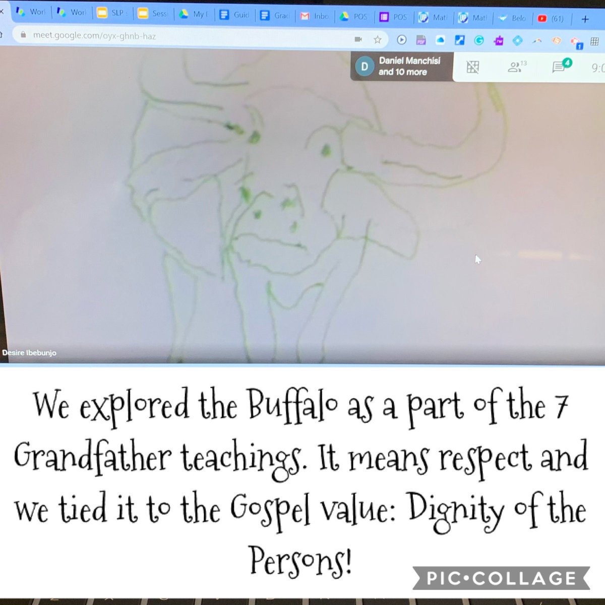 Jodie_Math's tweet photo. The talented grade 3’s were working with respect and the Buffalo! We had many amazing drawings of what respect means to them.... this is only 1! @JeannieArmstr20 @OntarioSLP @BenVallati @BlueEyedKath7 #OCSBSLP https://t.co/gLkWaqHw02