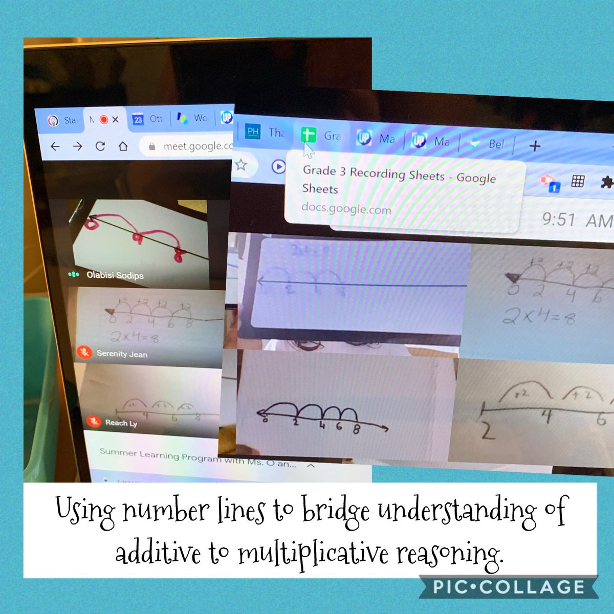Jodie_Math's tweet photo. Working with number lines.... there are errors... we embraced those mistakes and created new understanding! @OntarioSLP @JeannieArmstr20 @BlueEyedKath7 @BenVallati #OCSBSLP https://t.co/p5dycgapgR