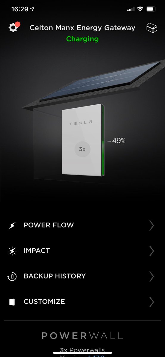 LtdManx's tweet photo. Stage1 of a really exciting project keeping the #manxsolar crew busy this week. #TeslaPowerwall system fully commissioned and operational.

This will greatly reduce the electrical costs for the premises, and also provide a source of backup power in the event of a grid outage! 😍 https://t.co/qrum9lOnw4