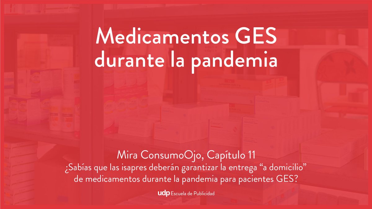 Publicidad_UDP's tweet photo. ¿Sabías que las isapres deberán garantizar la entrega “a domicilio” de medicamentos durante la pandemia a pacientes GES? - Mira lo nuevo de #ConsumoOjo:
https://t.co/uE1pWvdpjH
@udp_cl @comyletrasudp @Jose_Roa @cleporati @SERNAC @chocale_cl
#ges #isapres #medicamentos https://t.co/udO0YBYWM3