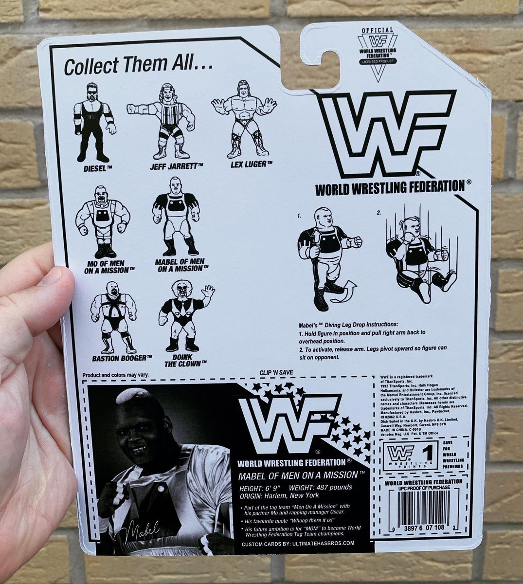 UltimateHasbros's tweet photo. Whoop here he is... just throw ya hands in the air and wave em like you just don’t care...
Series 12, 🍊Series.
Mabel of Men on a Mission
Cards by: @ultimatehasbro
#wwfgoldenera #wrestling #wwfhasbrocustom #wwf #hasbro #wwfcustom #moandmabel #wwfhasbro #wwfhasbroseries12 https://t.co/UToPqvgZkb