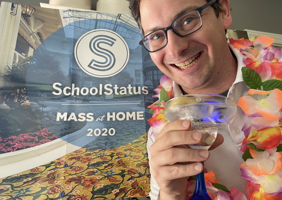tylercummings's tweet photo. We love MASS, because we love to see all our friends (and the important business of setting up a school year for success). We couldn’t have MASS, so @SchoolStatusApp did #MASSatHOME https://t.co/iWK1x66Gmr