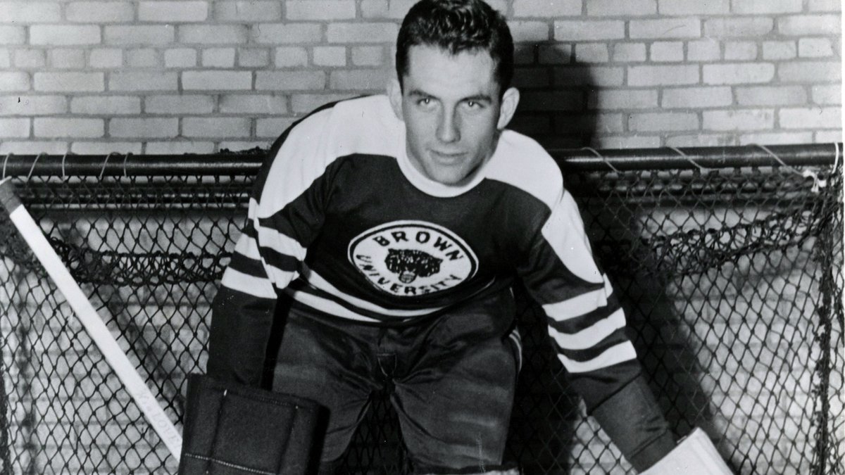 BrownU_MHockey's tweet photo. Brown men's hockey is saddened to hear of the passing of former player, head coach and Olympian Don Whiston ’51. We would like to extend our sympathy to Don's family, friends and teammates. 

https://t.co/j9HurijMQv

#EverTrue https://t.co/HC7psIZpD3