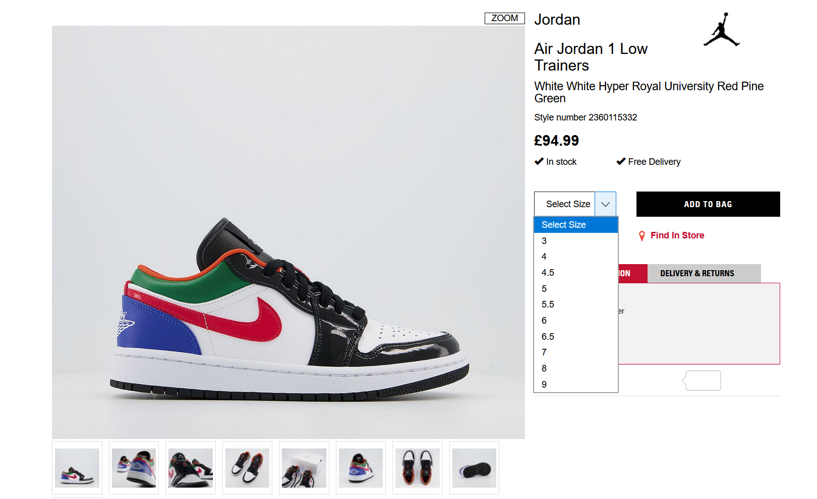 multicolor patent jordan 1