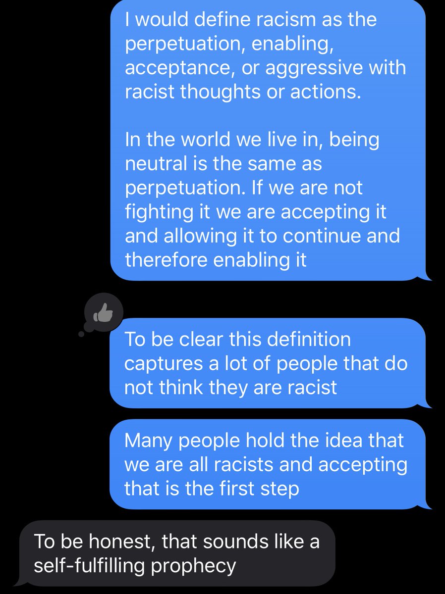 I've gone back and forth about sharing this conversation that I had with someone that I know from a ward at BYUUltimately I think it's important that we talk about racism so we can fight itI don't want this to just hate on this person, so lets actually make this a conversation