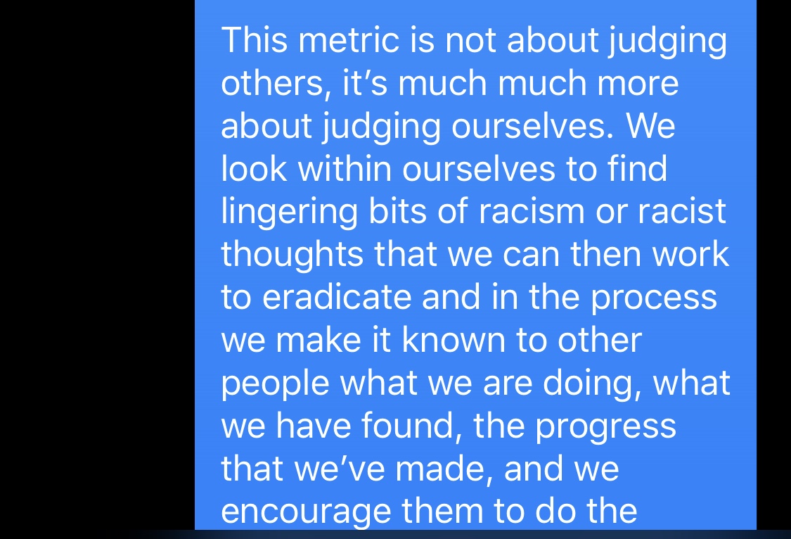 I've gone back and forth about sharing this conversation that I had with someone that I know from a ward at BYUUltimately I think it's important that we talk about racism so we can fight itI don't want this to just hate on this person, so lets actually make this a conversation