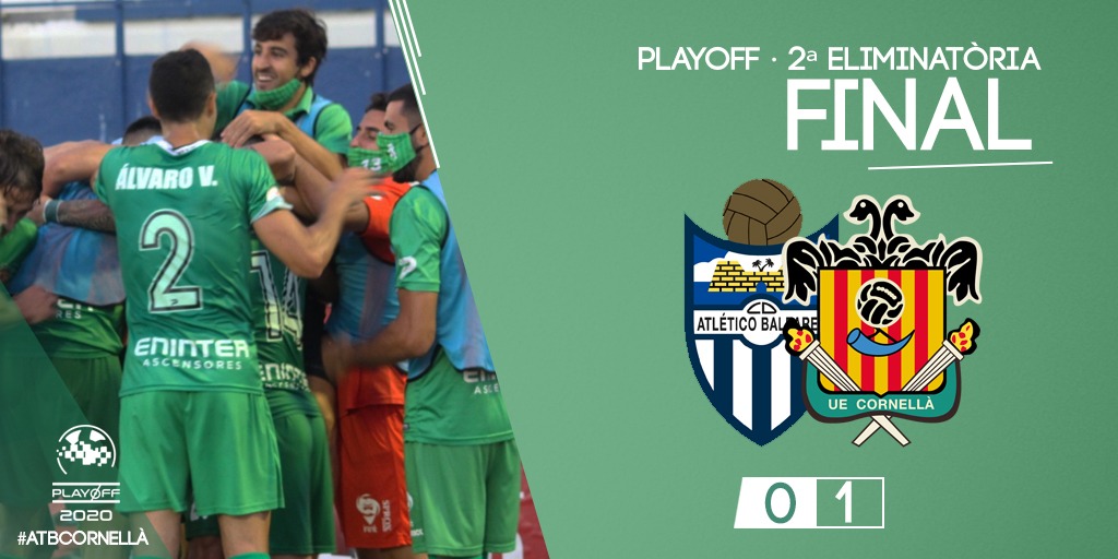 ue_cornella's tweet photo. FINAAAAAL, FINAAAAAL ‼️

@atleticbalears 0-1 #UECornellà

SOM FINALISTES DEL PLAY-OFF EXPRESS! ÚLTIM PAS PER ACONSEGUIR LA GLÒRIA! 😍🚀 

#ATBCornellà #IlusiónVerde 💚 https://t.co/qrHXFxuCEd
