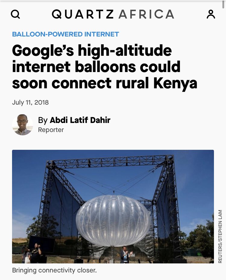 For urban areas, SFG govt could reach out to China’s giant Huawei (whose phones are already popular in the country) to add Somalia to its list of African countries where 5G is introduced. For rural areas, innovative solutions like Google’s hot air ballon hotspot could help.