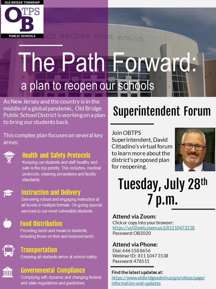 Please join me as the district shares our ReEntry Task Force generated planning process. The tentative plan would be pending BOE &amp; DOE approval and based upon expert guidance and your survey results> core-docs.s3.amazonaws.com/documents/asse…