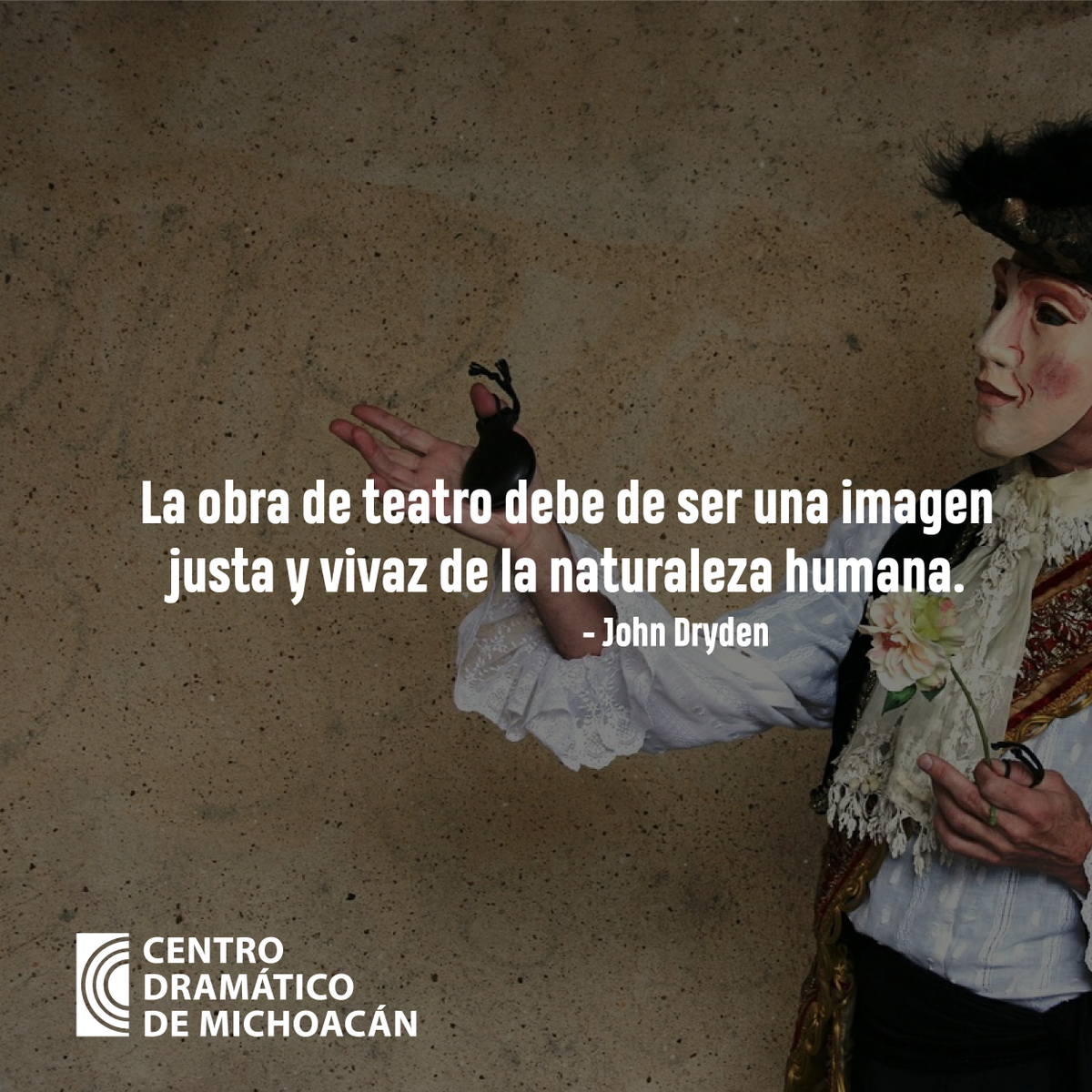 elcedram's tweet photo. El teatro nos enseña a hacer las pases con nuestra naturaleza humana... #CEDRAM #Díadefrase 🎭 https://t.co/HQSzAC7pvI