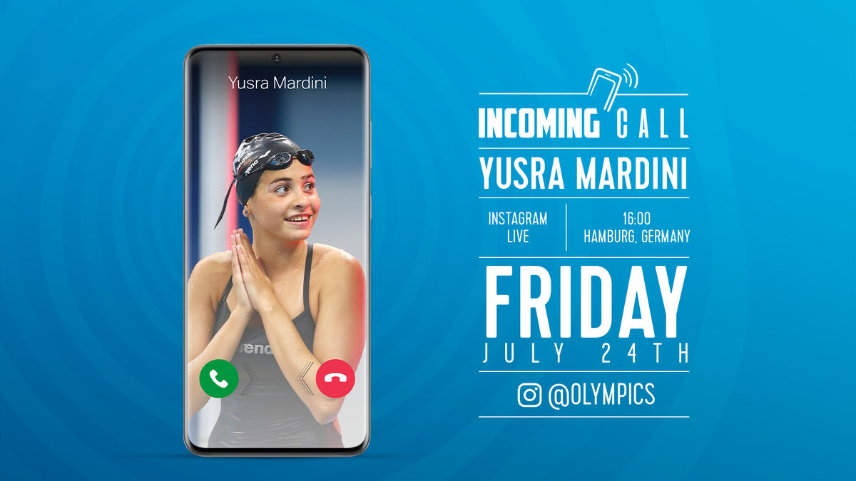 The Olympic Games (@olympics) on Twitter photo 📅 Set your reminders! 📅
Join us live tomorrow as we catch up with <a href="/RefugeesOlympic/">Refugee Olympic Team</a> star <a href="/YusraMardini/">Yusra Mardini</a> over on our Instagram page.
<a href="/Airbnb/">Airbnb</a>
#OlympianExperiences 📅 Set your reminders! 📅
Join us live tomorrow as we catch up with <a href="/RefugeesOlympic/">Refugee Olympic Team</a> star <a href="/YusraMardini/">Yusra Mardini</a> over on our Instagram page.
<a href="/Airbnb/">Airbnb</a>
#OlympianExperiences