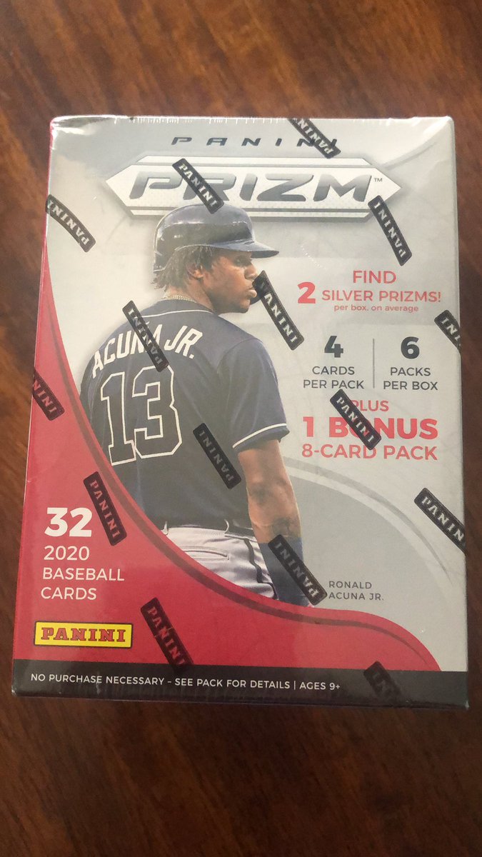 BreaksWolfpack's tweet photo. GIVAWAY TIME free box of panini prizm 2019-2020 baseball blaster box!
To enter: RT this post, follow, and comment one friend. We will announce the winner at the end of this month 07/31/2020. GOOD LUCK!!! #thehobbyconnector #thehobby #panini #mlb #tradingcards #GiveAway #prizm https://t.co/MhOd2AUdko