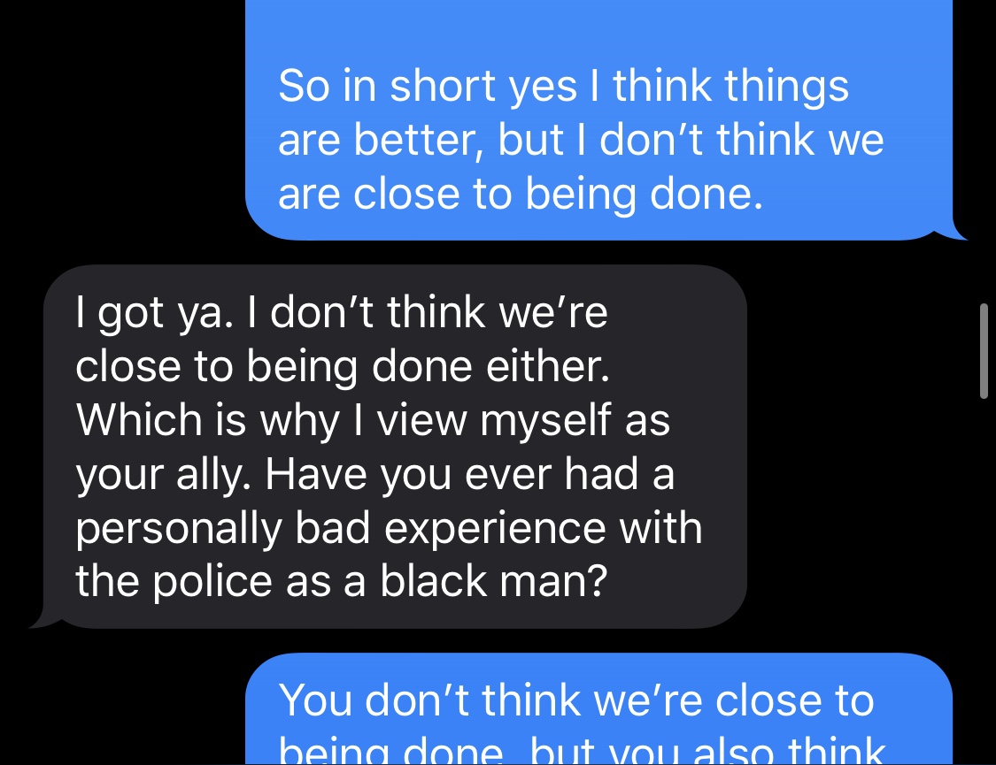 We talk on the phone after the last stuff, this begins on a different day a few weeks later