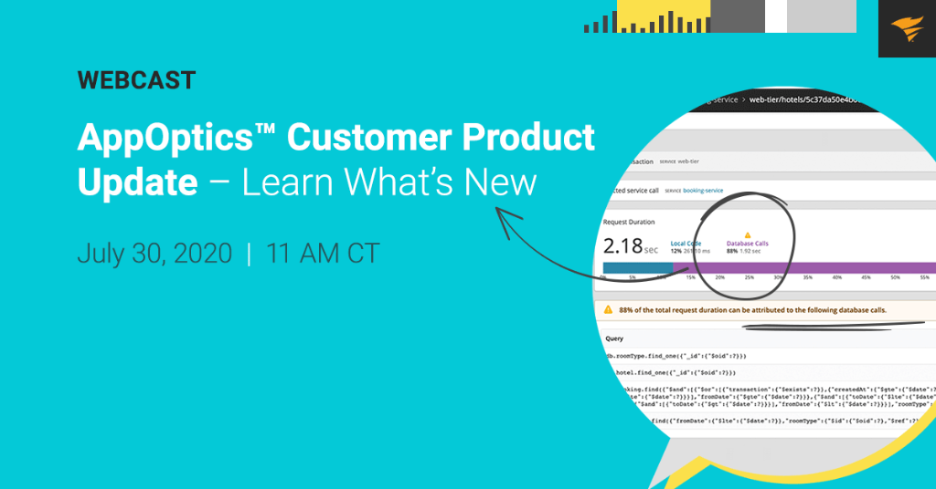 solarwinds's tweet photo. Looking for a quarterly update on #AppOptics? This July 30 customer webinar has you covered. Register now. https://t.co/CbbXF1UJpM https://t.co/btTx99G7z7