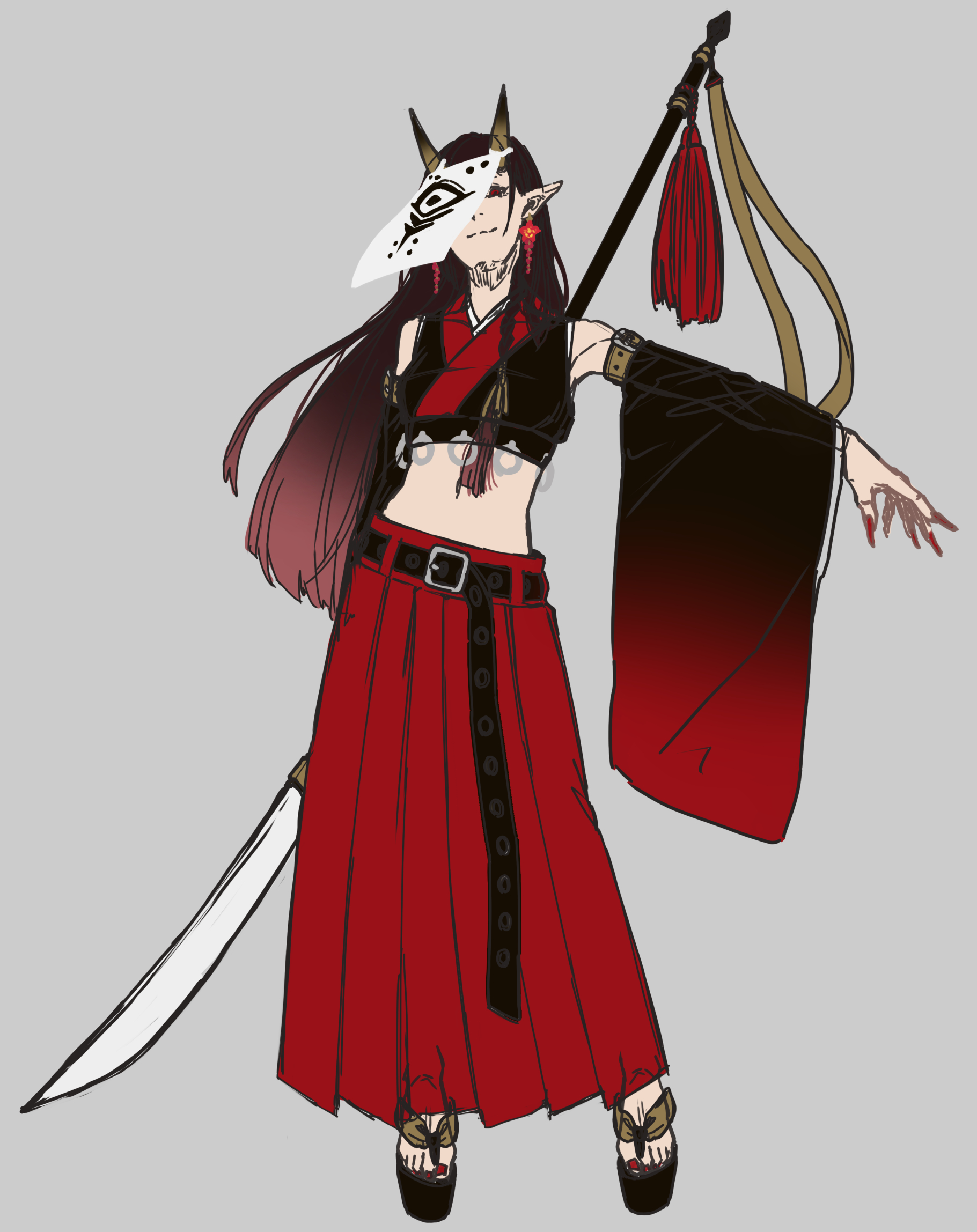 Dirge Sub さんはtwitterを使っています 鬼人キャラ2人ラフ完成 和風70 ロック30 くらいにしたいので ロック要素をもう少し足して仕上げたいと思います 和風担当はこの2人 後はもっと違うテイストの鬼描くぞ 楽しいなぁ 武器要らない気がするけど 格好良さ