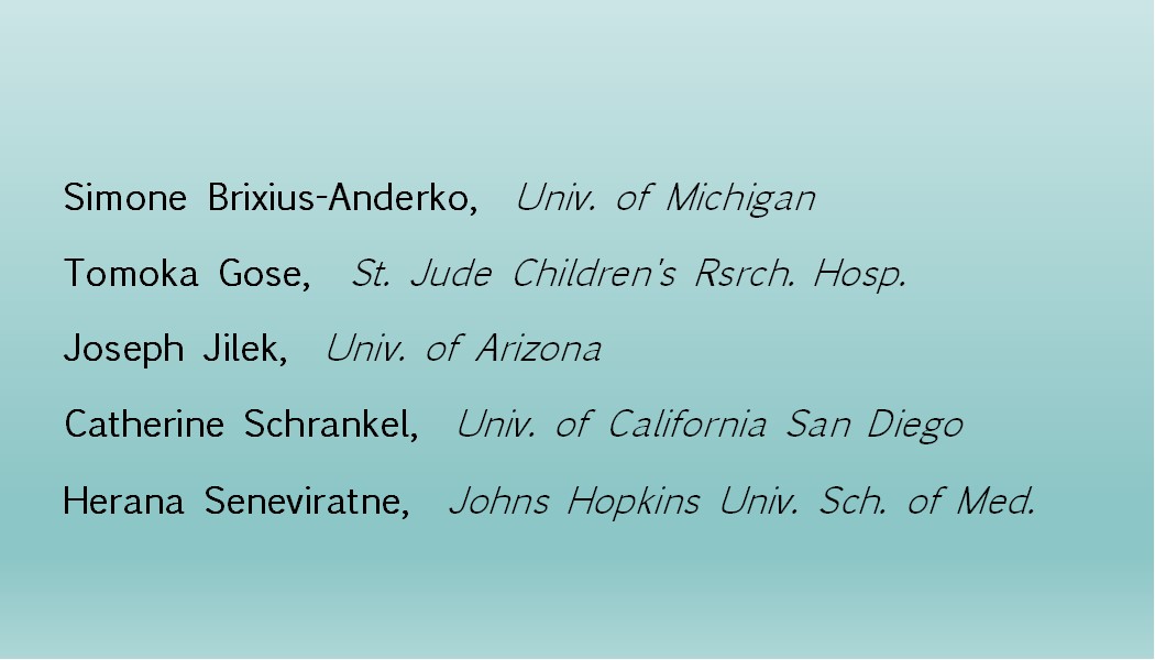 ASPET's tweet photo. Congratulations to the following Postdocs selected for the DMDD poster competition at the recently canceled annual meeting! #ASPETDMDD https://t.co/oi2cbvgaaX