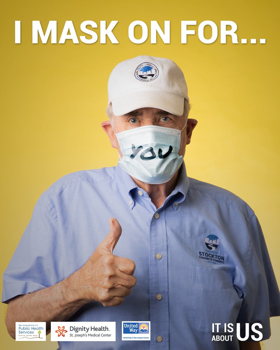 Everyone has a why. For Doug Wilhoit, CEO of Greater Stockton Chamber of Stockton, masks and face coverings are more than a mandate.

To learn more about masks and other face coverings, visit sjcphs.org. To donate, text MaskOn to 40403! #whyImask209 #LIVEUNITED