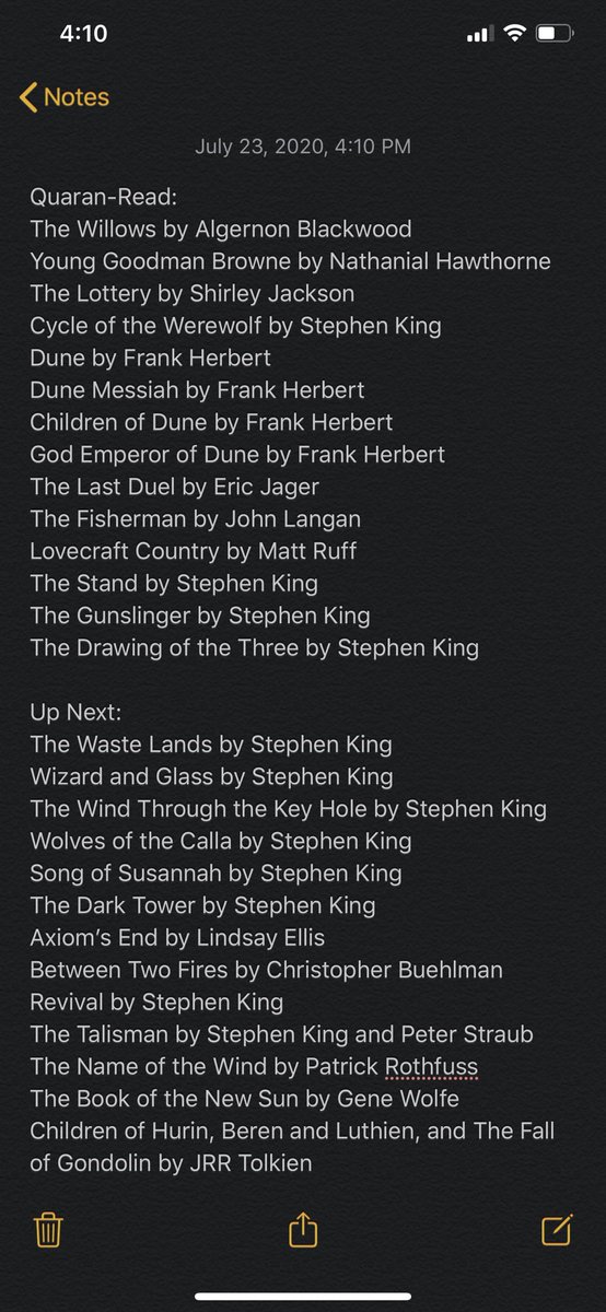 ser_travis's tweet photo. Proud of the number of books and short stories Iโve been able to complete during #QuaranRead. Still a lot more to go which is exciting! https://t.co/Uhho8i5s9f
