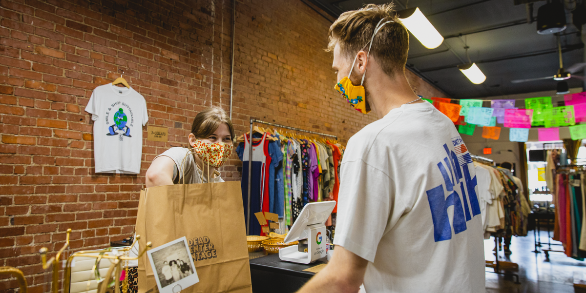 Local shops and restaurants are what make #DowntownWichita a unique urban center. Visit downtownwichita.org/discover/shop to explore all of the unique local shops in the district, like <a href="/DeadCenterVtg/">Dead Center Vintage</a>, which specializes in vintage clothing and accessories 🤩