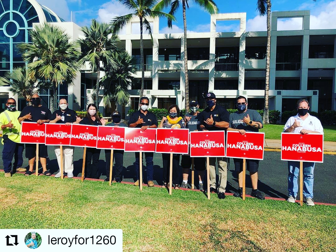 Mahalo to <a href="/ibew1260/">IBEW1260</a> for sign waving with me!