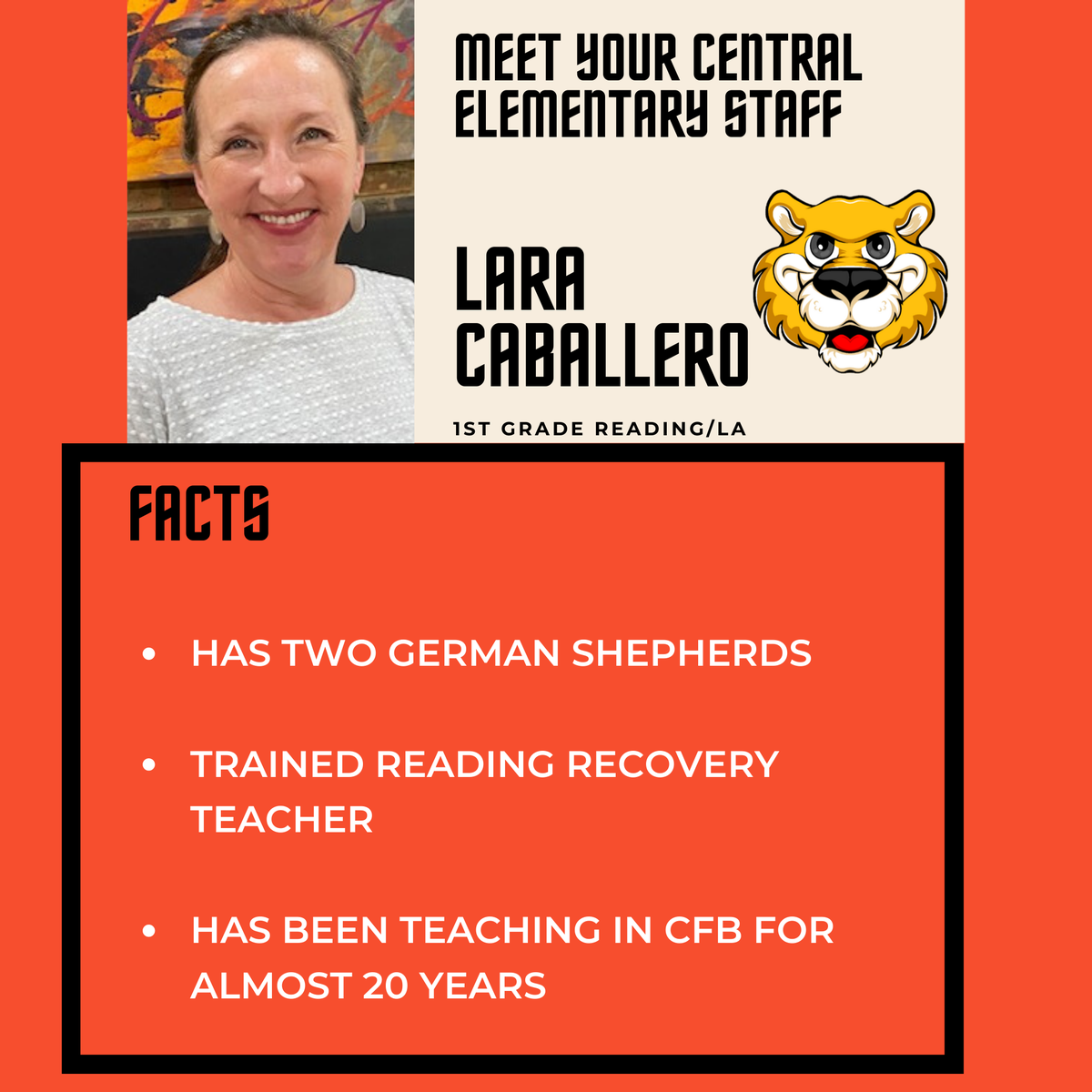 CentralCFB's tweet photo. 1st Grade; Meet the wonderful teachers and staff at Central Elementary! https://t.co/FsN6tZdtr9