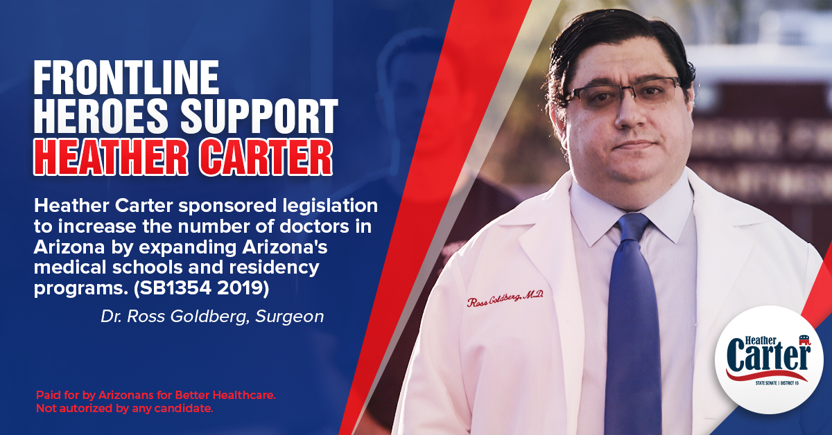 Support Frontline Heroes by voting Heather Carter for State Senate. Remember to return your Republican primary ballot!