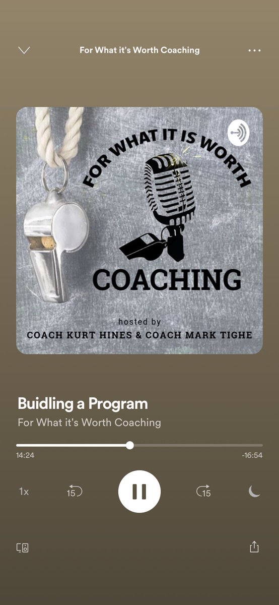 Coach_Harper96's tweet photo. Learned a ton about coaching from this podcast and this episode in particular. As a new coach just 2 years in the coaching world, I’m always open to learn as much as possible. Enjoyed hearing their advice on building a program! Great listen! @CoachKurtHines @coachmarktighe https://t.co/DzW7BEcGyO