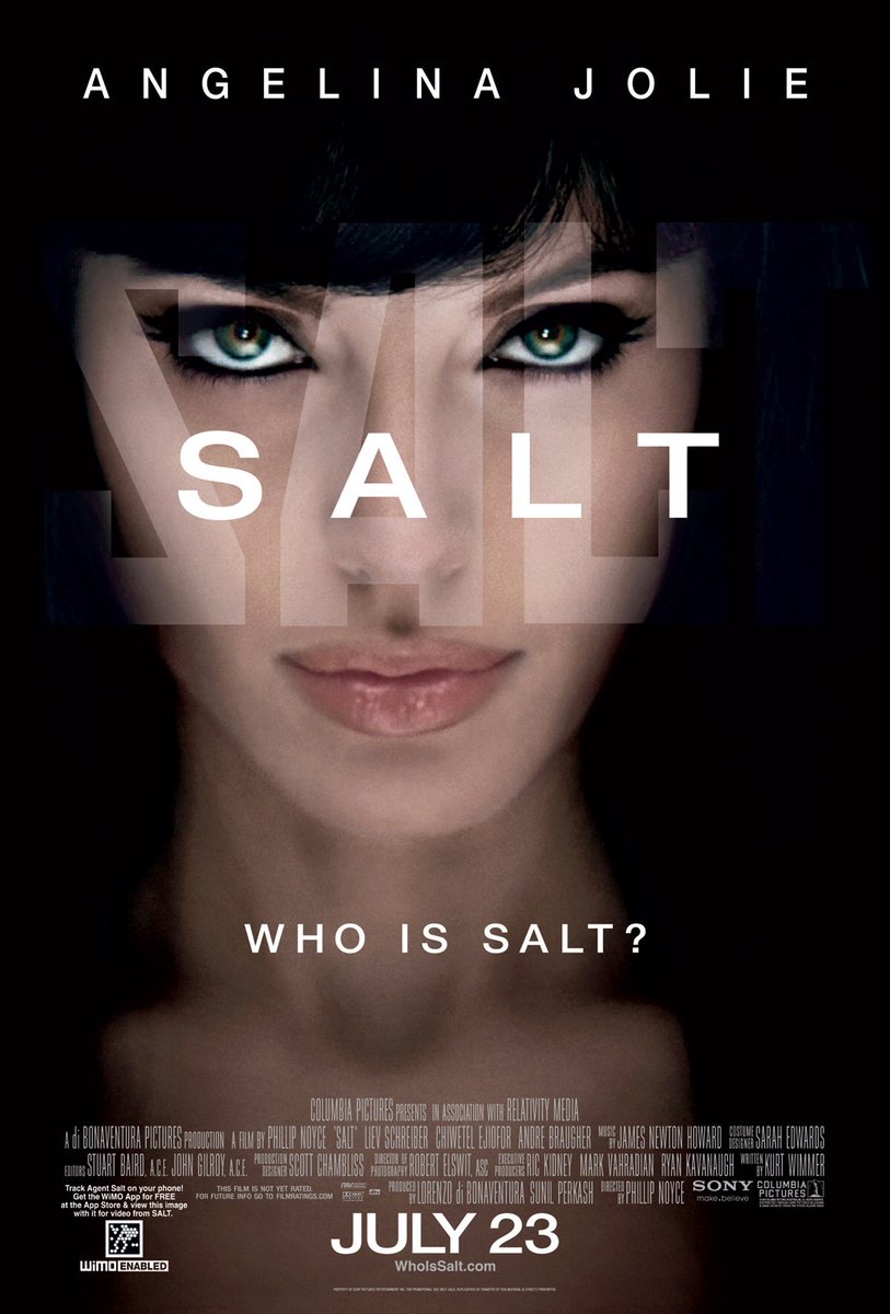 FilmNewsNos's tweet photo. 🎬MOVIE HISTORY: 10 years ago today, July 23, 2010, the movie ‘Salt’ opened in theaters!

#AngelinaJolie #LievSchreiber #ChiwetelEjiofor #AndreBraugher #DanielOlbrychski #DanielPearce #AugustDiehl #OlekKrupa #HuntBlock #CoreyStoll https://t.co/nvfIrVv6tw