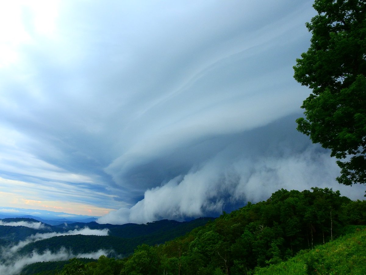This was even better than I expected. 
Severe warned storm as it moved over the Blue Ridge Parkway at Blowing Rock, NC
Incredible!!!!