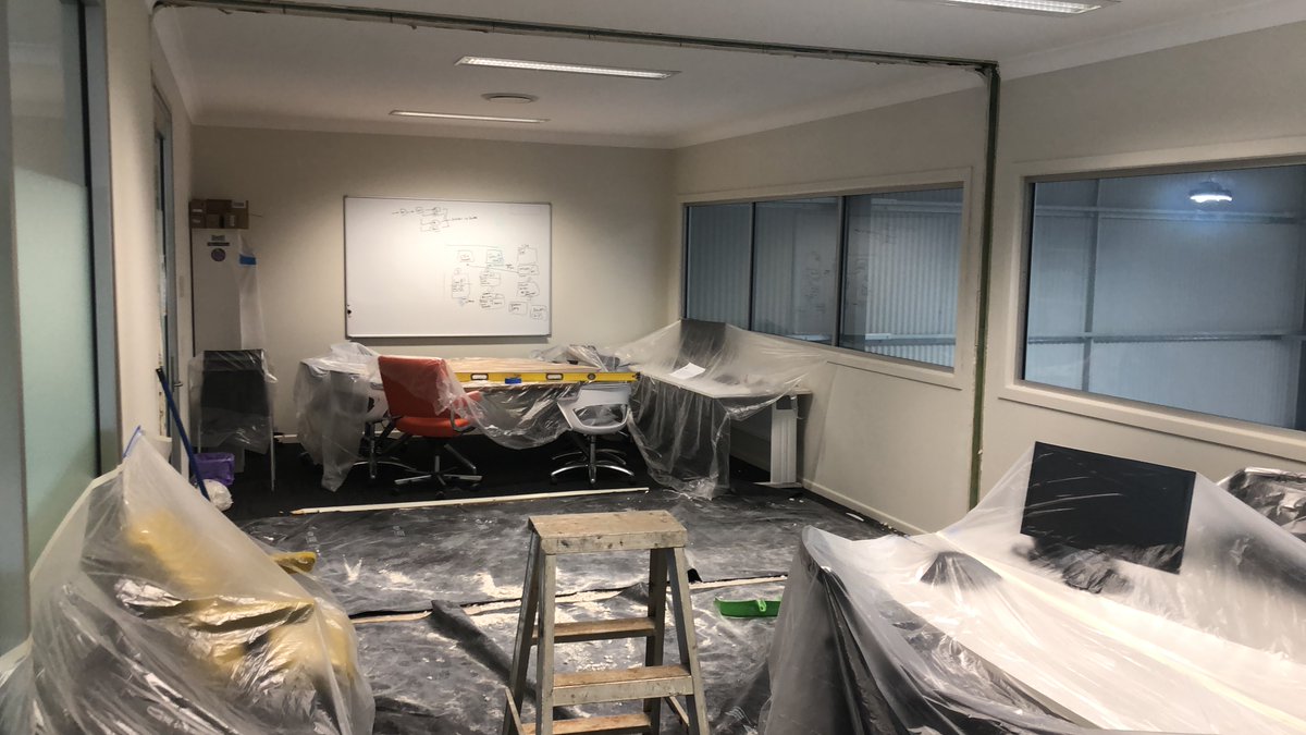 vanguardlaundry's tweet photo. Bye-bye wall! Construction has begun on our brand new Social Impact Centre! Thanks to The John Villiers Trust and @hutchies1912 for making this project possible! https://t.co/Dv1sX8cpz4