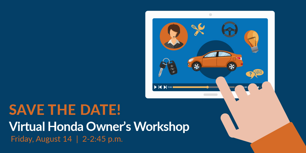 Join us for the next #HondaOwners Workshop, LIVE📲 on Facebook!

Have questions about your vehicle? Our Parts and Service Director, Doug, will answer them LIVE in the workshop. Just post them ahead of time here! 👉 facebook.com/events/5997133… 

 📅August 14, at 2 p.m. - 2:45 p.m.