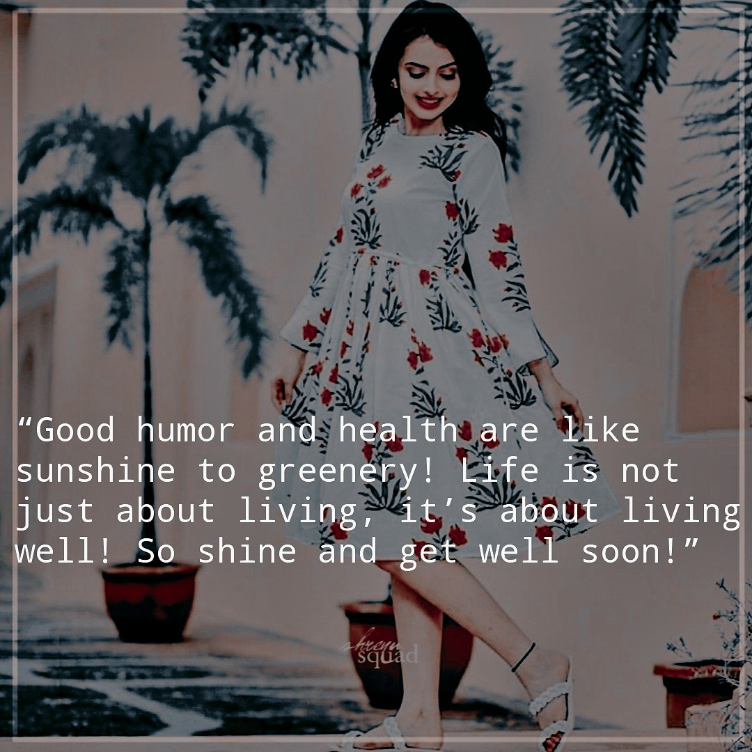 ShrenuSquad's tweet photo. Good humor and health are are like sunshine to greenery! Life is not just about living, it’s about living well! So shine and #GetWellSoonShrenu❤️

#Shrelegance || #ShrenuParikh || #COVID https://t.co/yk2fNqH0dN