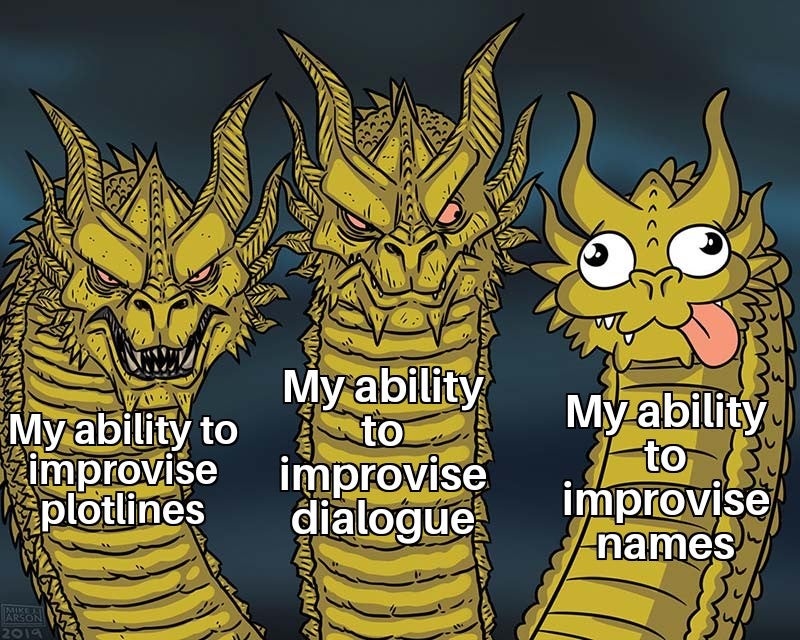 MemesDnd's tweet photo. Ended up turning a serious moment on it's head when I named an improv charecter "Mr. Frisbee"
⚔️⚔️
#dnd  #gamenight #dndcharacter  #fantasy  #wizardsofthecoast #meme #barbarian https://t.co/qCjvGLJham