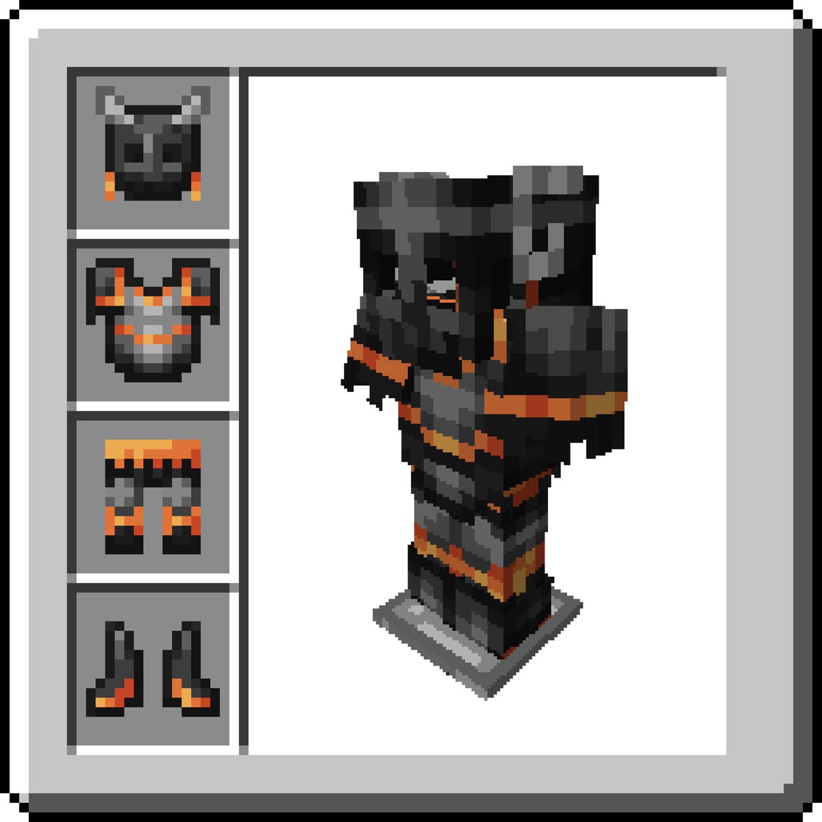 Hammerbeam_tea's tweet photo. Textured the new Minecraft armor Netherite for a friend of mines. What do you think of my texturing ability?
#pixelart #Minecraft #texture #minecraftnetherupdate #netherite https://t.co/RdPPrI8vlO