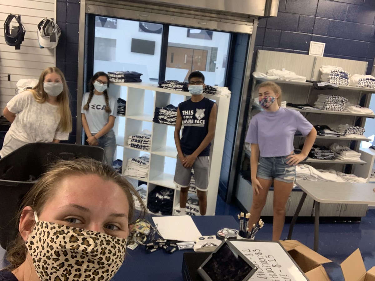 Getting the store safe and ready for the new school year!! #staysafe #newyear #newteam #wolfpackstrong